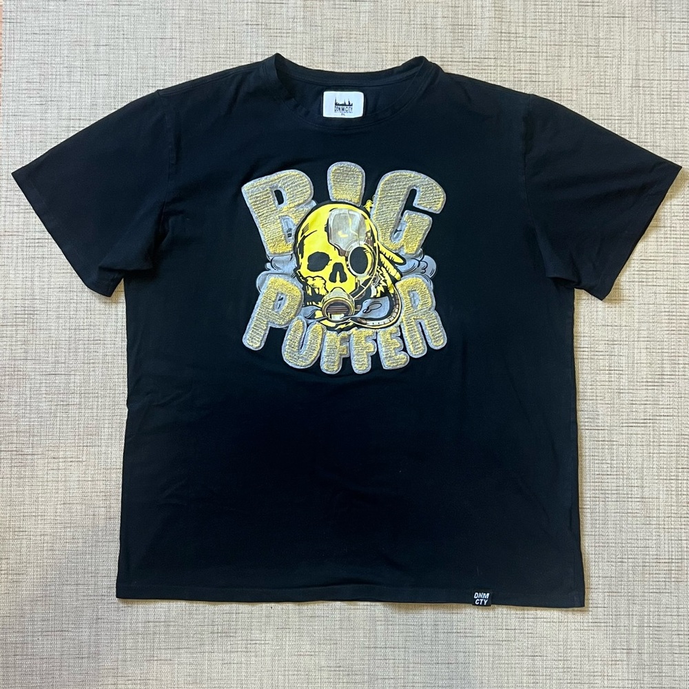 Denim City Big Puffer T-Shirt Black Size 2XL Great Condition